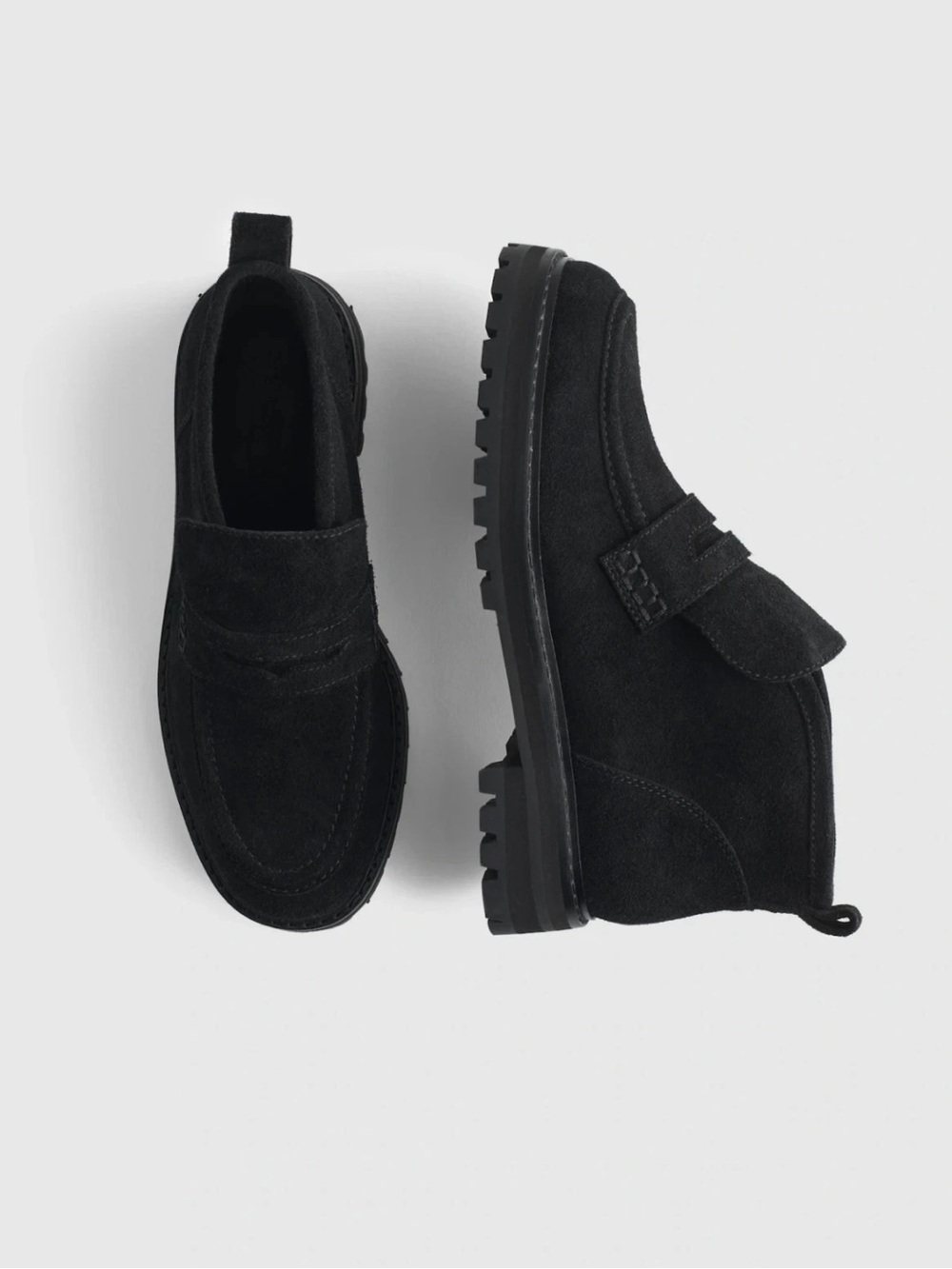 NEW Madewell The Ryder Ankle Boot True Black Suede NY377 Lug Sole size 5.5 and 7